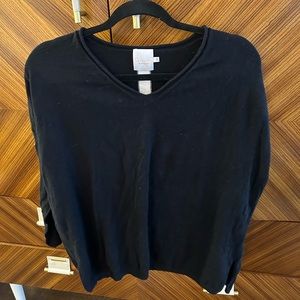 Brodie Black Sweater with White Stripe